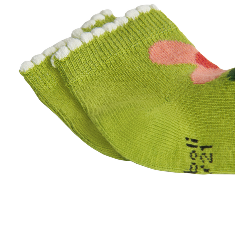 Κάλτσες κορίτσι πράσινες λευκές ροζ 3 τμχ -Boboli