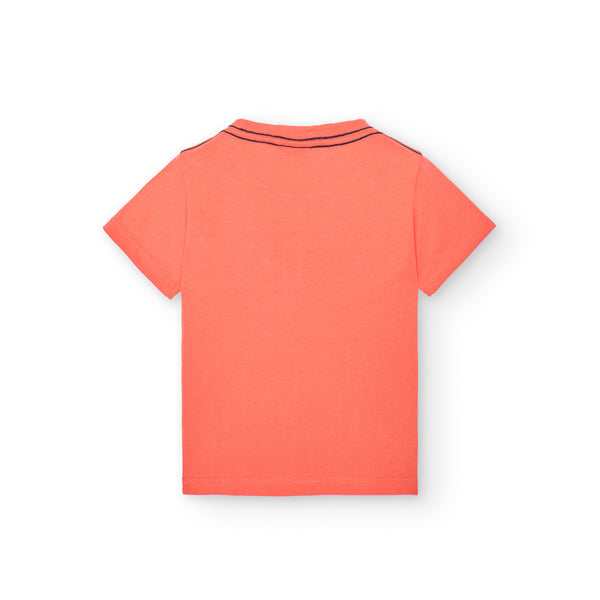 T-shirt αγόρι κοραλί -Boboli