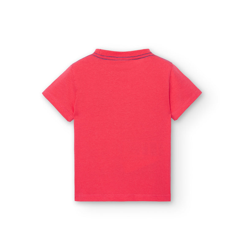 T-shirt αγόρι κοραλί -Boboli