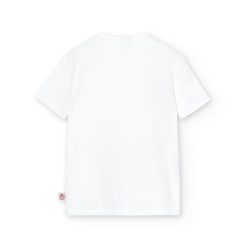 T-shirt κορίτσι λευκό -Boboli