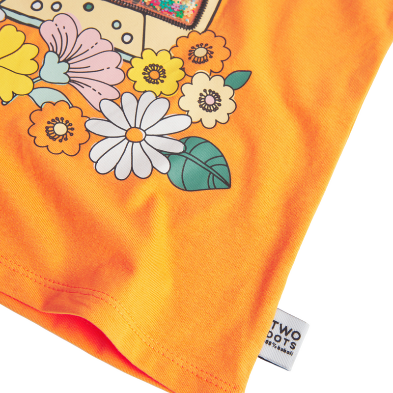 T-shirt κορίτσι πορτοκαλί -Boboli