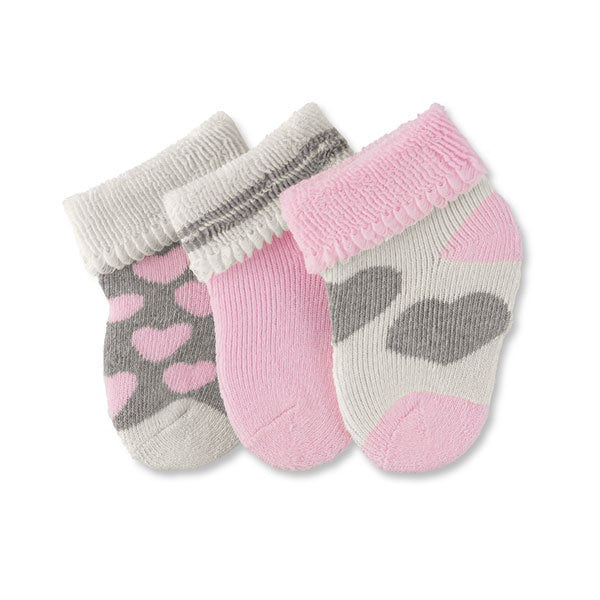 Κάλτσες κορίτσι ροζ λευκές γκρι 3 τμχ - STERNTALER