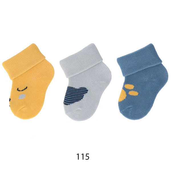 Κάλτσες αγόρι κίτρινες γκρι μπλε 3 τμχ - STERNTALER