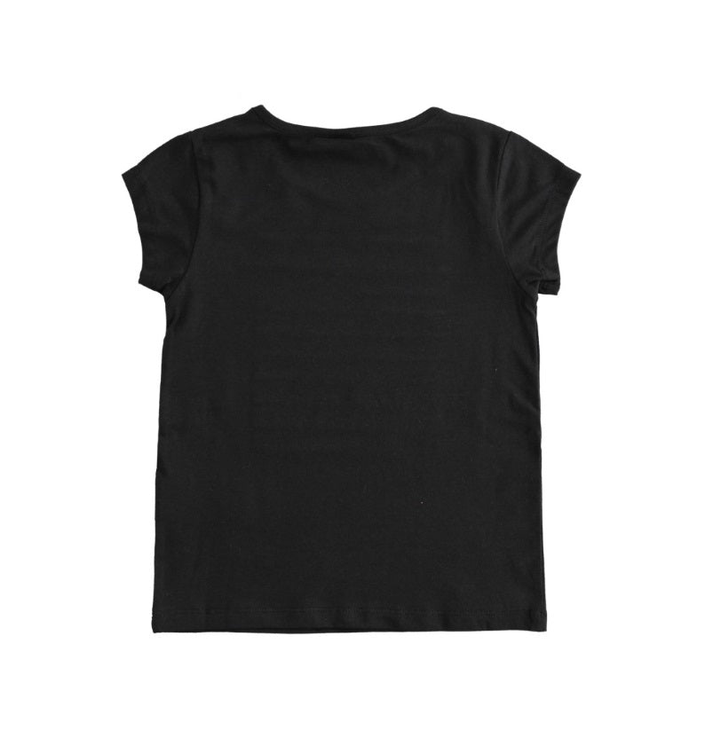 T-shirt μαύρο κορίτσι-iDO