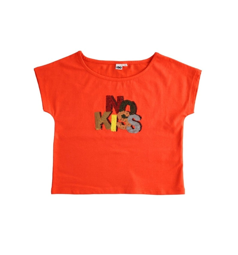 T-shirt κορίτσι πορτοκαλί-iDO