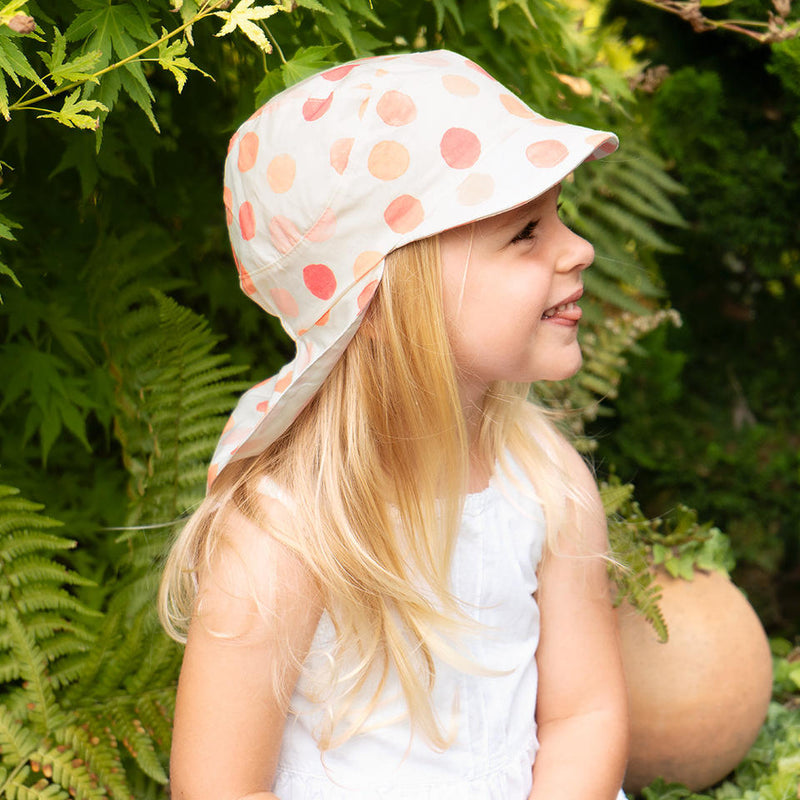 Καπέλο κορίτσι λευκό σομόν-Sterntaler